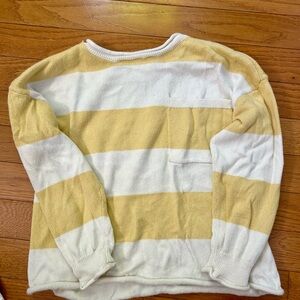 Kids Striped Yellow and White Sweater 5t